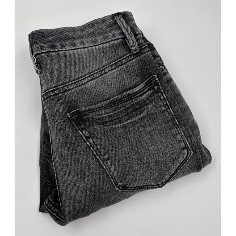 Good American Women's 8/29 Good Legs Straight Black Denim Jeans